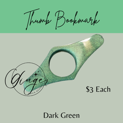 Dark Green Thumb Bookmark
