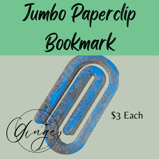Blue and Gray Jumbo Paperclip