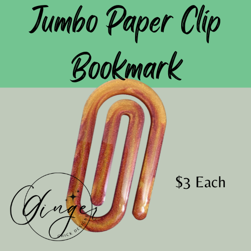 Gold and Red Jumbo Paperclip