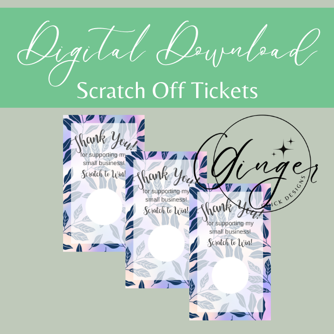 Purple Leaves Digital Scratch-Off Ticket