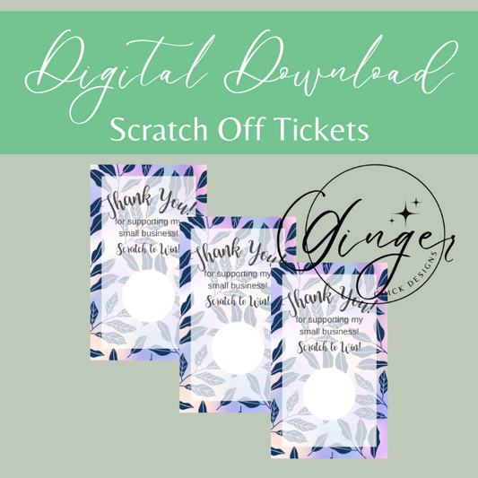 Purple Leaves Digital Scratch-Off Ticket