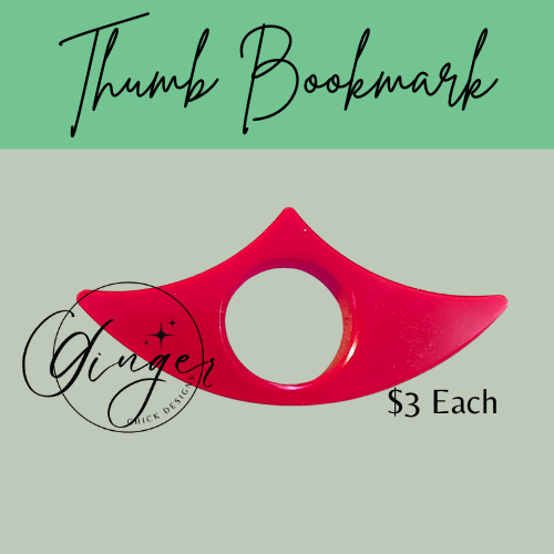 Neon Pink Thumb Bookmark