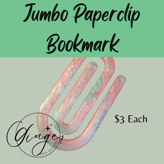 Light Pink and Light Aqua Jumbo Paperclip