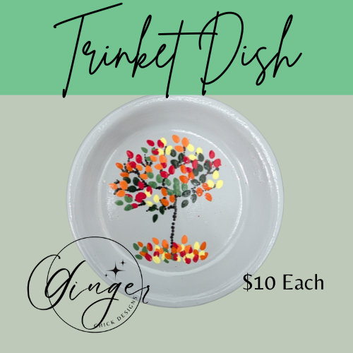 Dot Friend Light Gray Fall Tree Trinket Dish