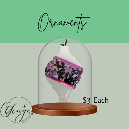 Purple Lillies Ceramic Tile Ornament