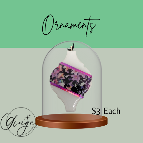 Purple Lillies Ceramic Tile Ornament