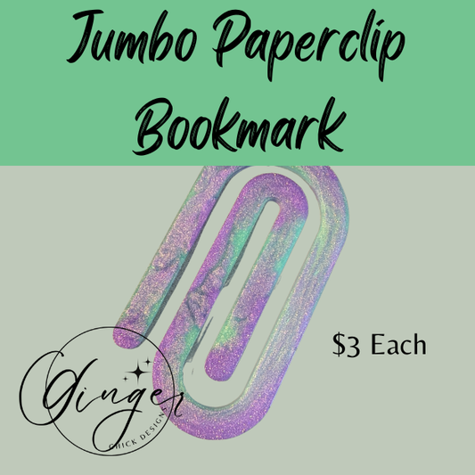 Green and Purple Jumbo Paperclip