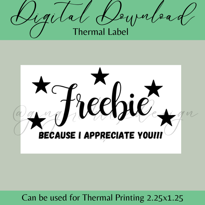 Freebie Stars Thermal Label