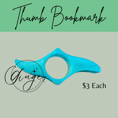 Light Aqua Thumb Bookmark