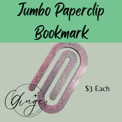 Silver and Pink Jumbo Paperclip