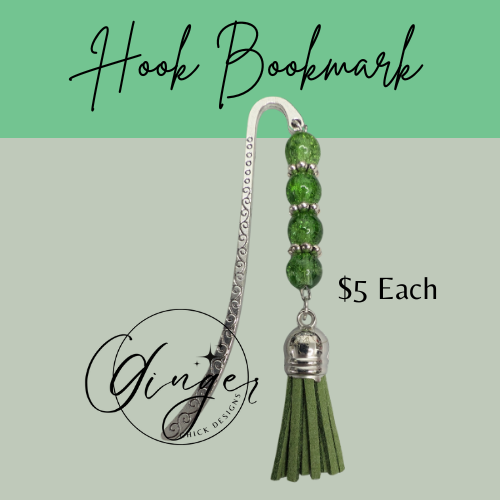 Green Tassel Hook Bookmark