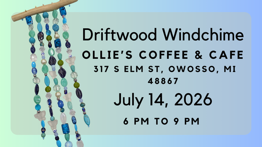 Driftwood Beaded Windchime 7-14