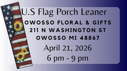 U.S. Flag Porch Leaner