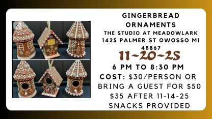 Gingerbread House Ornament Workshop