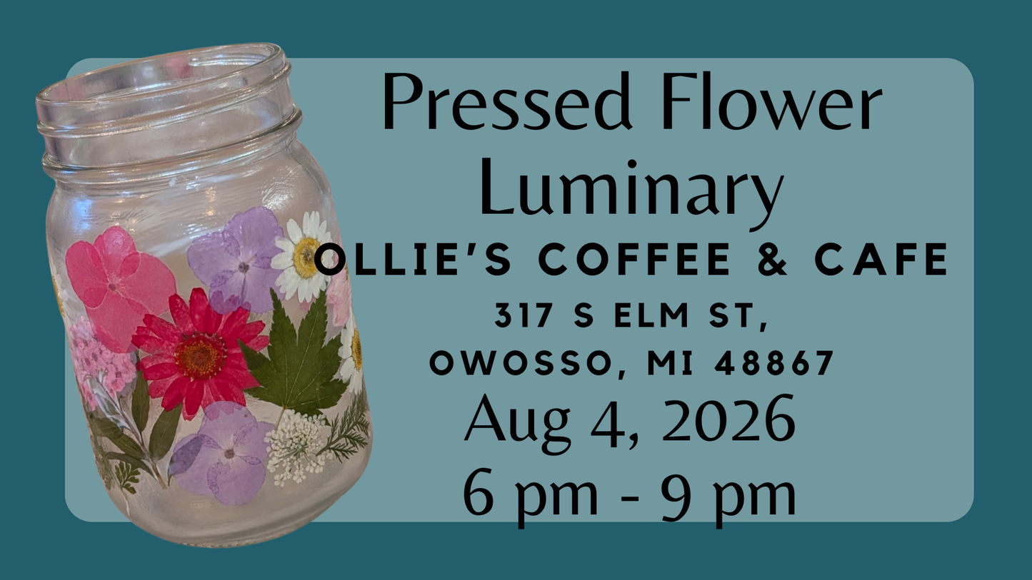 Pressed Flower Luminary Workshop 8-4