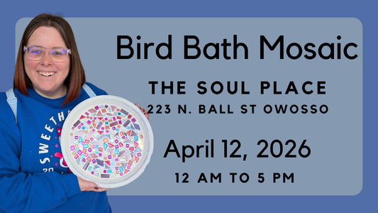Bird Bath Mosaic Workshop 4-12