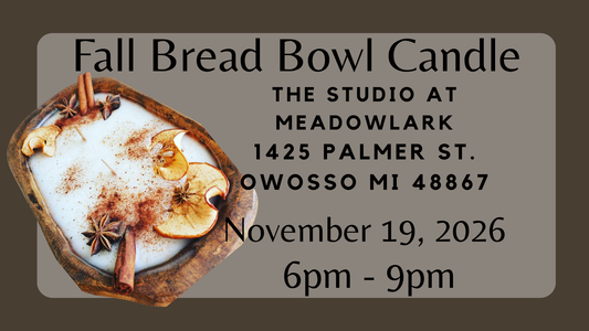 Fall Bread Bowl Candle Workshop