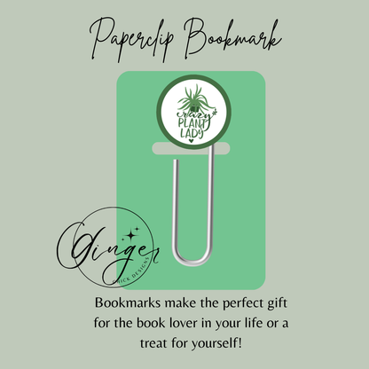 Crazy Plant Lady 3-Inch Paperclip Bookmark
