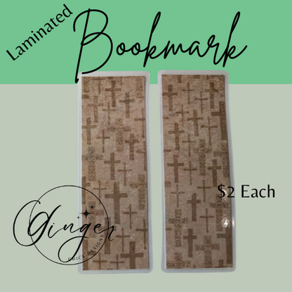 Cross Laminated Bookmark