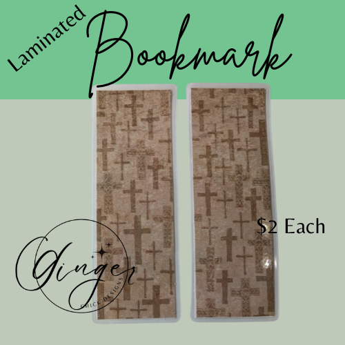 Cross Laminated Bookmark