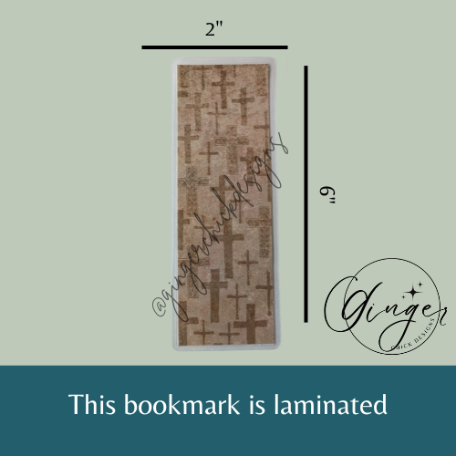 Cross Laminated Bookmark