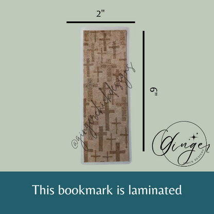 Cross Laminated Bookmark