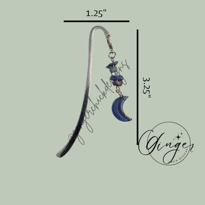 Dark Blue Moon Hook Bookmark