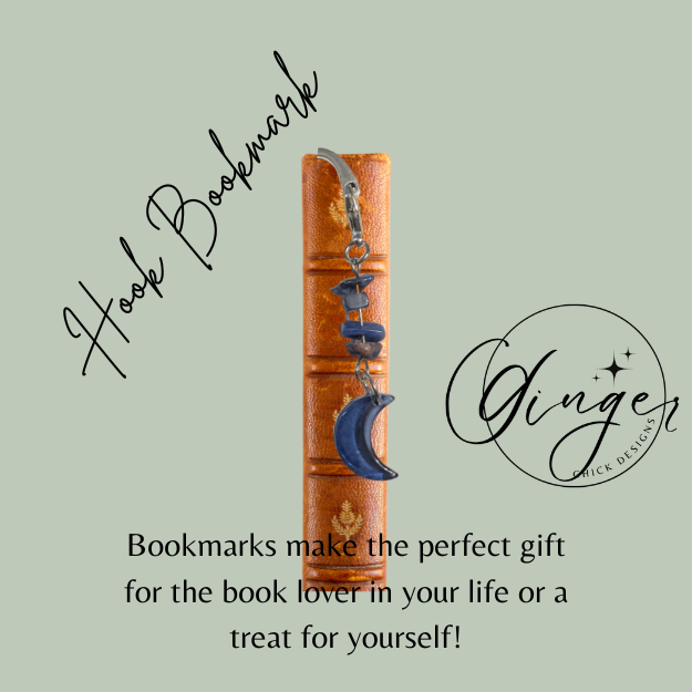 Dark Blue Moon Hook Bookmark