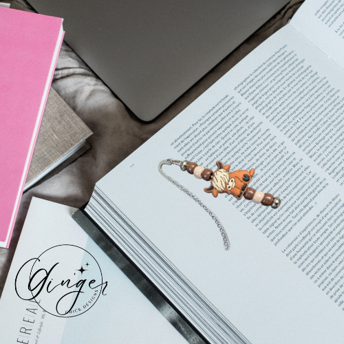 Dark Brown Highland Cow Hook Bookmark