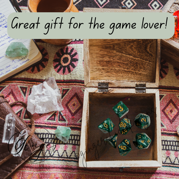 Dark Green Pearl Dice Set