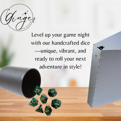 Dark Green Pearl Dice Set