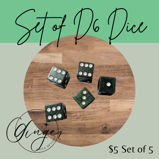 Dark Green Small Dice Set
