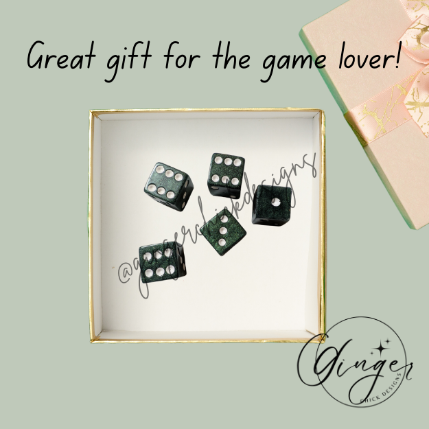Dark Green Small Dice Set