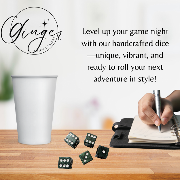 Dark Green Small Dice Set