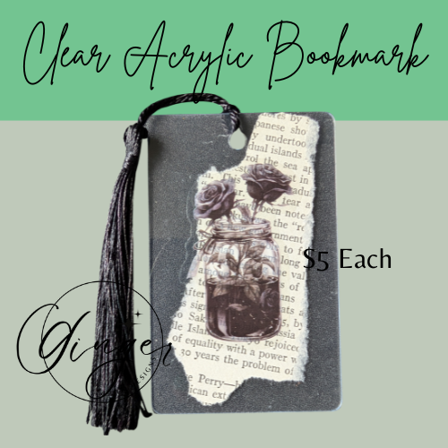 Dark Mason Jar Dictionary Acrylic Bookmark