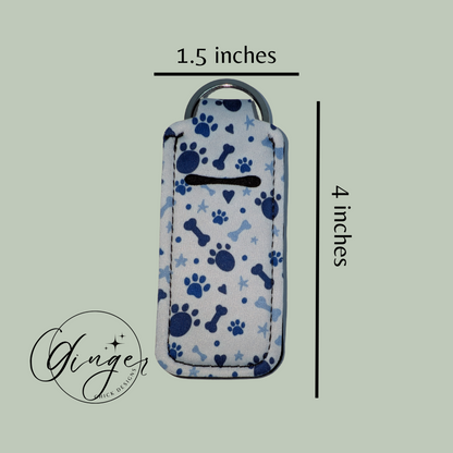 Doggie Paw Prints Lip Balm Keychain