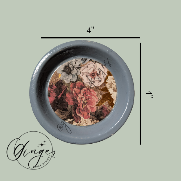 Elegant Flowers Trinket Dish