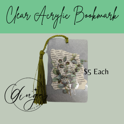 Eucaluptus Dictionary Acrylic Bookmark