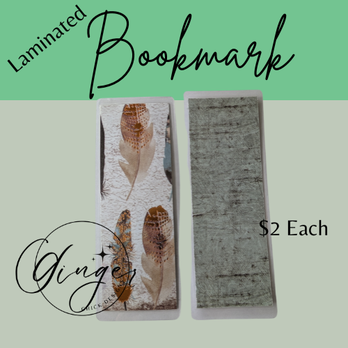 Feathers Laminated Bookmark