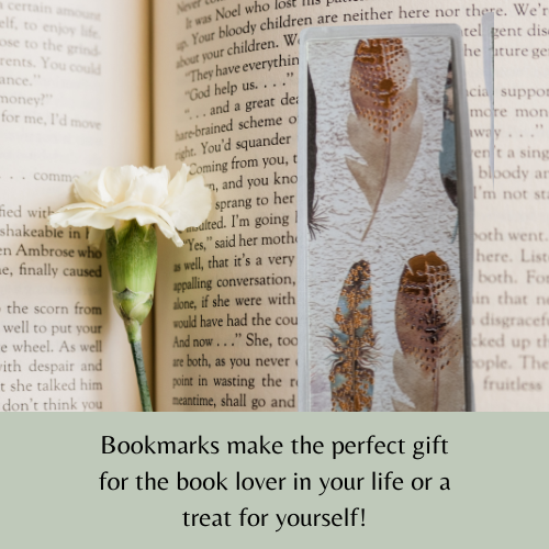 Feathers Laminated Bookmark