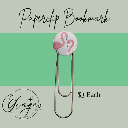 Flamingo 3-Inch Paperclip Bookmark
