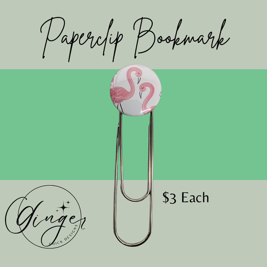 Flamingo 3-Inch Paperclip Bookmark