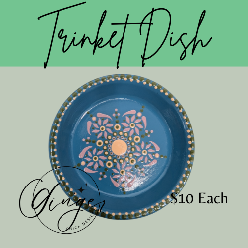 Flower Dot Mandala Trinket Dish
