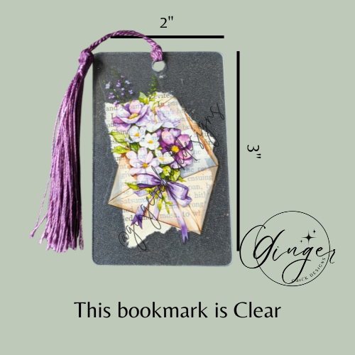 Flower Mail Dictionary Acrylic Bookmark