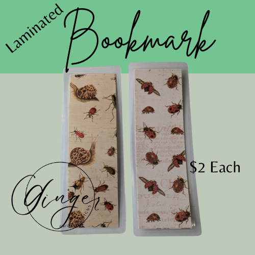 Garden Bugs Laminated Bookmark