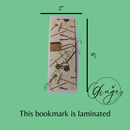 Garden Tools Laminated Bookmark