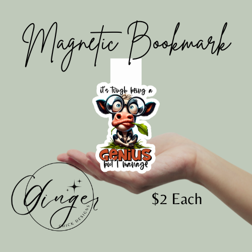 Genius Cow Magnetic Bookmark