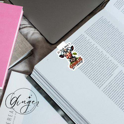 Genius Cow Magnetic Bookmark