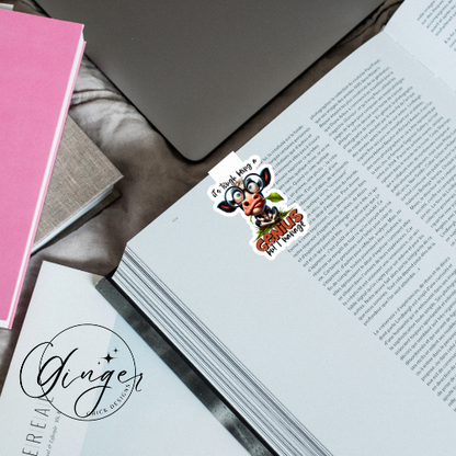 Genius Cow Magnetic Bookmark
