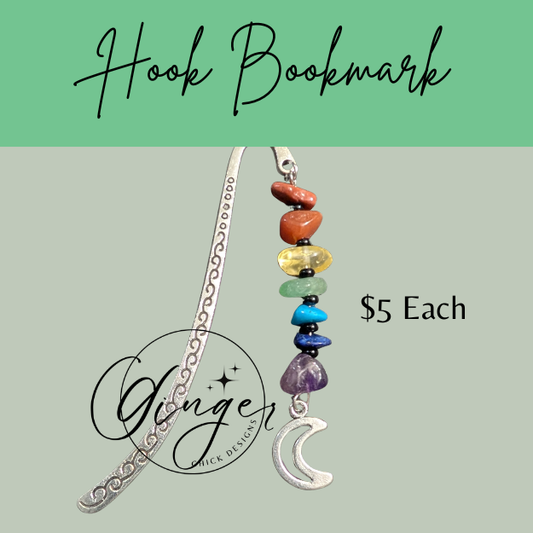 Gemstones with Moon Hook Bookmark